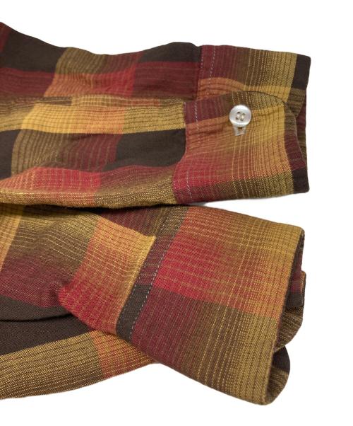 GRANELLA（グラネーロ）GRANELLA (グラネーロ) オンブレ チェックシャツ レッド×ブラウン サイズ:Mの古着・服飾アイテム