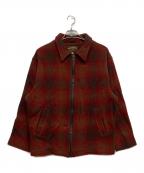 Eddie Bauerエディーバウアー）の古着「オンブレチェック ウールジャケット」｜オレンジ