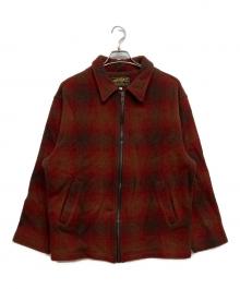 Eddie Bauer（エディーバウアー）の古着「オンブレチェック ウールジャケット」｜オレンジ