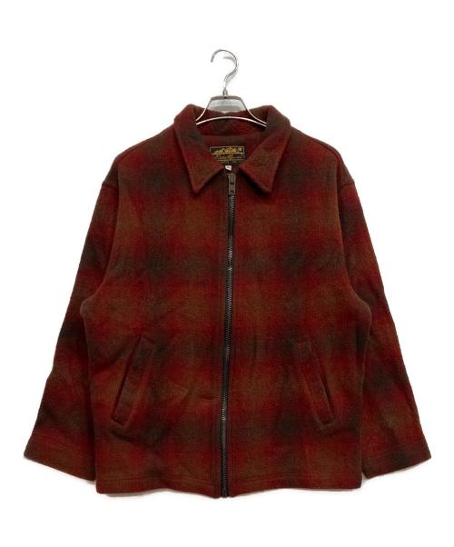 Eddie Bauer（エディーバウアー）Eddie Bauer (エディーバウアー) オンブレチェック ウールジャケット オレンジ サイズ:Mの古着・服飾アイテム