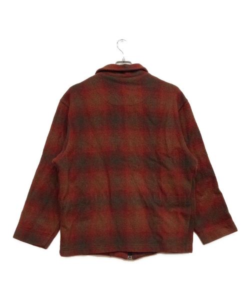 Eddie Bauer（エディーバウアー）Eddie Bauer (エディーバウアー) オンブレチェック ウールジャケット オレンジ サイズ:Mの古着・服飾アイテム