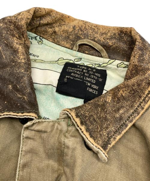 AVIREX（アヴィレックス）AVIREX (アヴィレックス) TYPE A-2 コットン ジャケット カーキ サイズ:ＸＬの古着・服飾アイテム