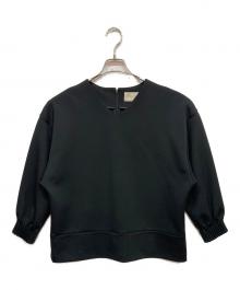UNITED ARROWS（ユナイテッドアローズ）の古着「SPONGY Vネック ブラウス」｜ブラック