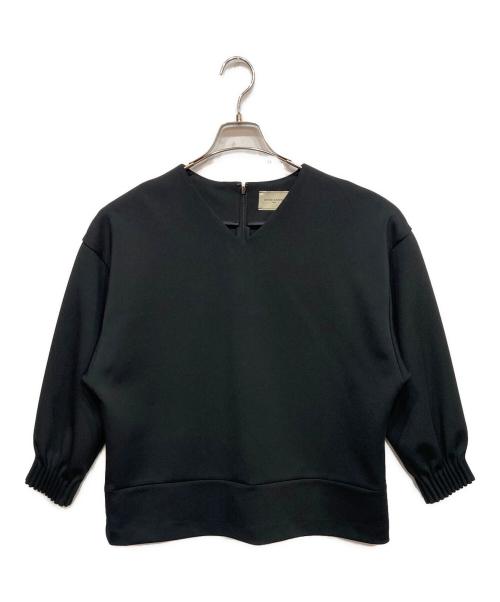 UNITED ARROWS（ユナイテッドアローズ）UNITED ARROWS (ユナイテッドアローズ) SPONGY Vネック ブラウス ブラック サイズ:36の古着・服飾アイテム