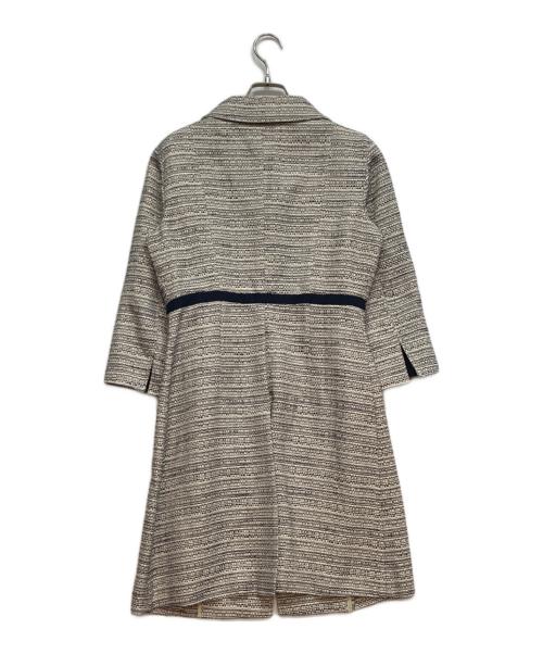 MaxMara（マックスマーラ）MaxMara (マックスマーラ) ツイード コート ネイビー×ホワイト サイズ:36の古着・服飾アイテム