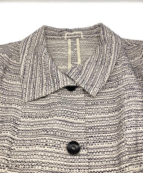 MaxMara（マックスマーラ）MaxMara (マックスマーラ) ツイード コート ネイビー×ホワイト サイズ:36の古着・服飾アイテム