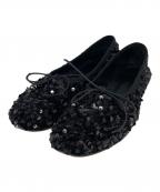 SUNNY PELLICOサニーペリコー）の古着「スパンコール バレエシューズ」｜ブラック