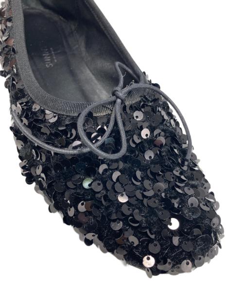SUNNY PELLICO（サニーペリコー）SUNNY PELLICO (サニーペリコー) スパンコール バレエシューズ ブラック サイズ:35の古着・服飾アイテム