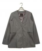 anuansアニュアンス）の古着「レイヤード カラースリット スリーブジャケット」｜グレー