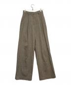 TODAYFULトゥデイフル）の古着「Jacquard Tuck Trousers」｜ベージュ