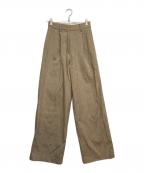 TODAYFULトゥデイフル）の古着「Jacquard Tuck Trousers」｜ベージュ