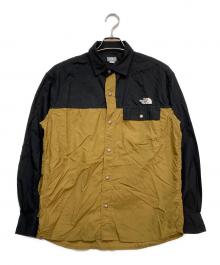 THE NORTH FACE（ザ ノース フェイス）の古着「L/S Nuptse Shirt」｜ブラック×カーキ