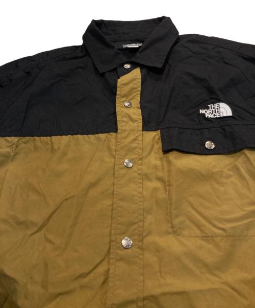 THE NORTH FACE（ザ ノース フェイス）THE NORTH FACE (ザ ノース フェイス) L/S Nuptse Shirt ブラック×カーキ サイズ:Mの古着・服飾アイテム