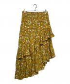 ted bakerテッドベーカー）の古着「花柄スカート」｜イエロー