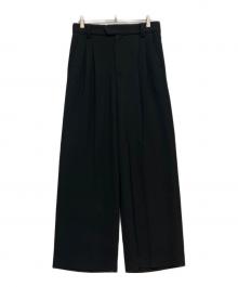 M TO R（ムウトアール）の古着「W POCKET WIDE SLACKS PANTS」｜ブラック