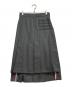 THOM BROWNE. NEW YORK（トムブラウン ニューヨーク）の古着「ドロップ バック レディースウール プリーツスカート」｜グレー