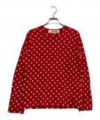 COMME des GARCONSコムデギャルソン）の古着「Polka Dot L/S T-shirt」｜レッド