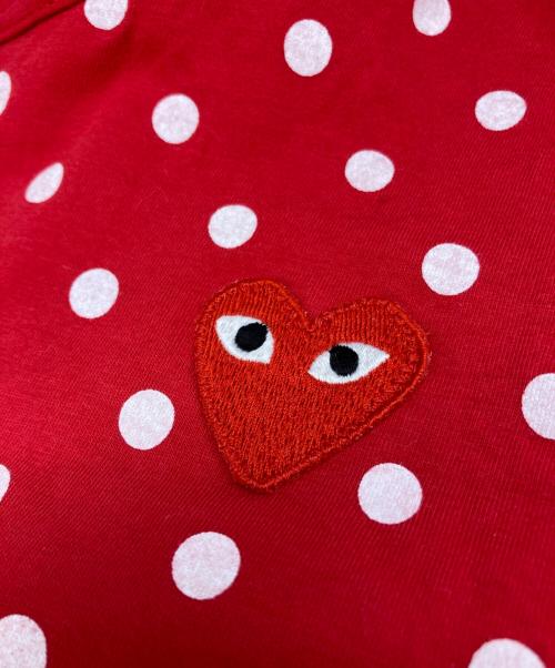 COMME des GARCONS（コムデギャルソン）COMME des GARCONS (コムデギャルソン) Polka Dot L/S T-shirt レッド サイズ:Ｓの古着・服飾アイテム