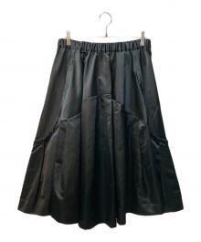 COMME des GARCONS（コムデギャルソン）の古着「カットオフデザイン ボリューム プリーツスカート」｜ブラック