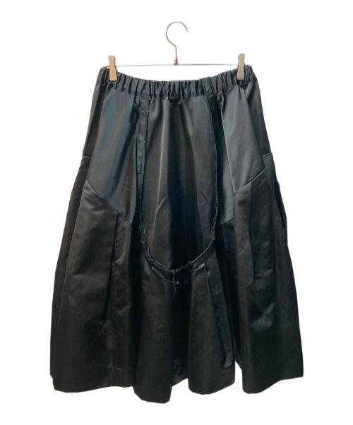 COMME des GARCONS（コムデギャルソン）COMME des GARCONS (コムデギャルソン) カットオフデザイン ボリューム プリーツスカート ブラック サイズ:Mの古着・服飾アイテム