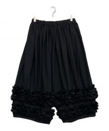 COMME des GARCONS COMME des GARCONS（コムデギャルソン コムデギャルソン）の古着「ワイド フリルパンツ」｜ブラック