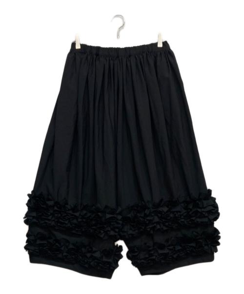 COMME des GARCONS COMME des GARCONS（コムデギャルソン コムデギャルソン）COMME des GARCONS COMME des GARCONS (コムデギャルソン コムデギャルソン) ワイド フリルパンツ ブラック サイズ:Ｓの古着・服飾アイテム