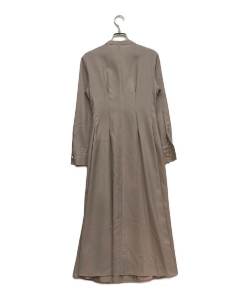 ANAYI（アナイ）ANAYI (アナイ) ウール ジョーゼット フロントタック ワンピース ベージュ サイズ:38 未使用品の古着・服飾アイテム