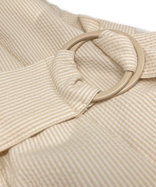 ANAYI（アナイ）ANAYI (アナイ) サッカーストレッチサイドベルト ワンピース ベージュ サイズ:36の古着・服飾アイテム