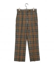 BURBERRY BLUE LABEL（バーバリー ブルー レーベル）の古着「ノバチェック ウールパンツ」｜ベージュ