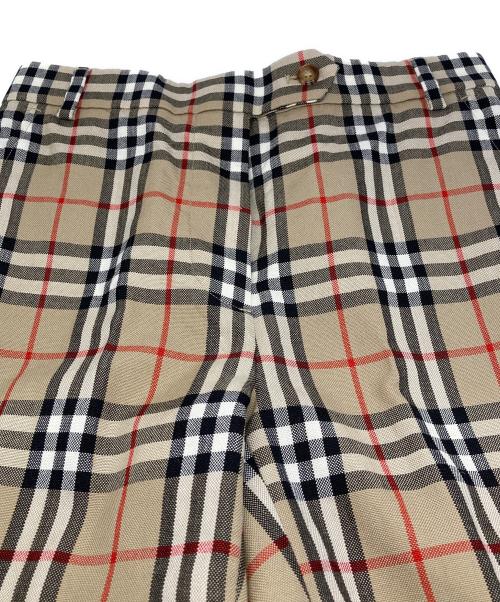 BURBERRY BLUE LABEL（バーバリー ブルー レーベル）BURBERRY BLUE LABEL (バーバリー ブルー レーベル) ノバチェック ウールパンツ ベージュ サイズ:4の古着・服飾アイテム