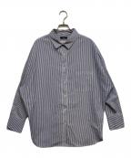 anuansアニュアンス）の古着「ストライプ スタンダードシャツ」｜スカイブルー