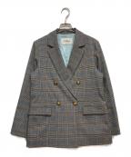 NOLLEY'Sノーリーズ）の古着「ストレッチツイルダブルジャケット」｜グレー