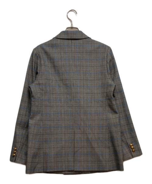 NOLLEY'S（ノーリーズ）NOLLEY'S (ノーリーズ) ストレッチツイルダブルジャケット グレー サイズ:38の古着・服飾アイテム