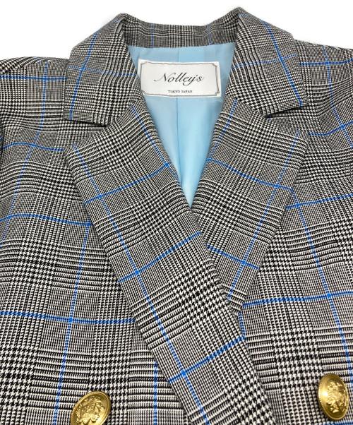 NOLLEY'S（ノーリーズ）NOLLEY'S (ノーリーズ) ストレッチツイルダブルジャケット グレー サイズ:38の古着・服飾アイテム