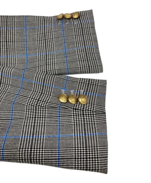 NOLLEY'S（ノーリーズ）NOLLEY'S (ノーリーズ) ストレッチツイルダブルジャケット グレー サイズ:38の古着・服飾アイテム
