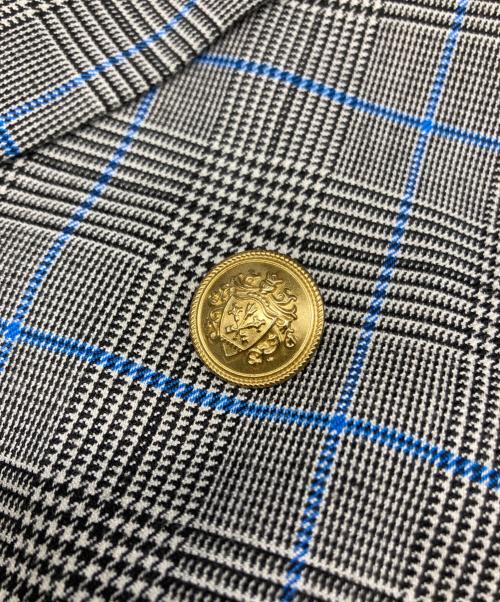 NOLLEY'S（ノーリーズ）NOLLEY'S (ノーリーズ) ストレッチツイルダブルジャケット グレー サイズ:38の古着・服飾アイテム