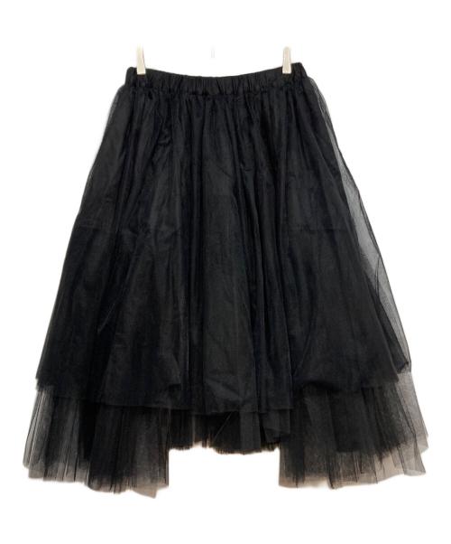BLACK COMME des GARCONS（ブラックコムデギャルソン）BLACK COMME des GARCONS (ブラックコムデギャルソン) チュールスカート ブラック サイズ:sの古着・服飾アイテム