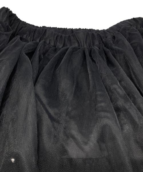 BLACK COMME des GARCONS（ブラックコムデギャルソン）BLACK COMME des GARCONS (ブラックコムデギャルソン) チュールスカート ブラック サイズ:sの古着・服飾アイテム