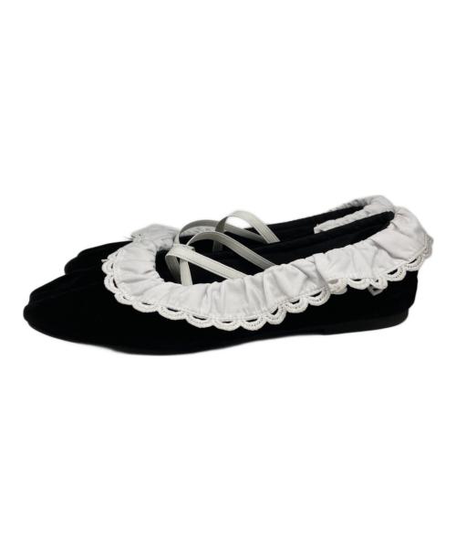 Bibiy.（ビビィ）Bibiy. (ビビィ) B. LACE BALLERINAS ブラック サイズ:XLの古着・服飾アイテム