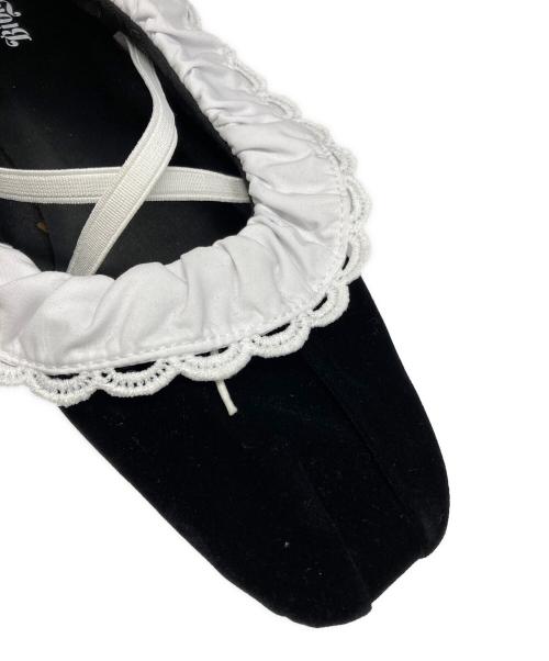 Bibiy.（ビビィ）Bibiy. (ビビィ) B. LACE BALLERINAS ブラック サイズ:XLの古着・服飾アイテム