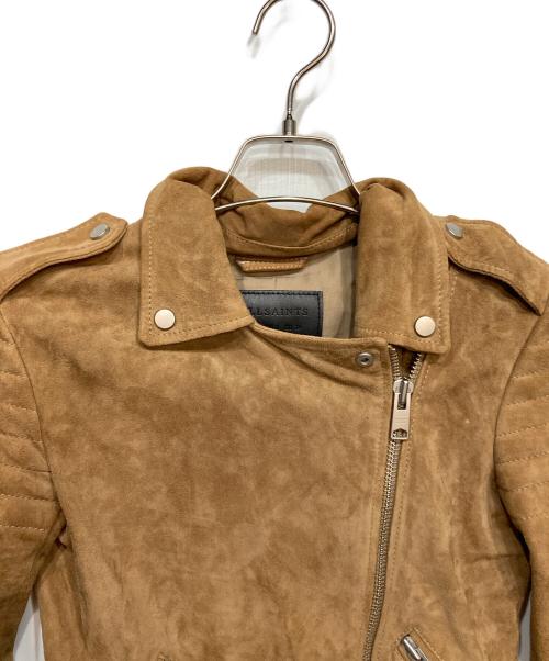 ALL SAINTS（オールセインツ）ALL SAINTS (オールセインツ) スウェードダブルライダース ベージュ サイズ:34の古着・服飾アイテム