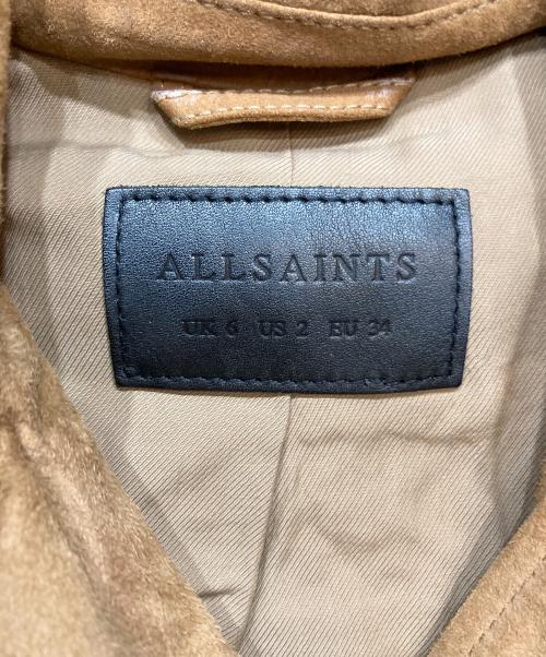 ALL SAINTS（オールセインツ）ALL SAINTS (オールセインツ) スウェードダブルライダース ベージュ サイズ:34の古着・服飾アイテム