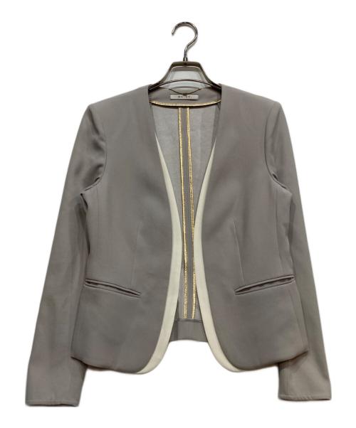 BEIGE（ベイジ）BEIGE (ベイジ) 3P CINDY ダブルカラージャケット グレー サイズ:4の古着・服飾アイテム