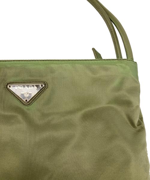 PRADA（プラダ）PRADA (プラダ) ナイロンハンドバッグ グリーンの古着・服飾アイテム