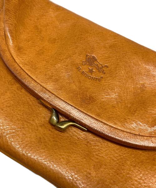 IL BISONTE（イル ビゾンテ）IL BISONTE (イル ビゾンテ) がま口 2way ショルダーバッグ ハンドバッグ ブラウンの古着・服飾アイテム