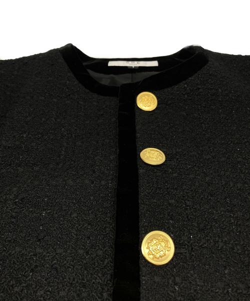 SHE TOKYO（シートーキョー）SHE TOKYO (シートーキョー) Colette Classic Tweed ブラック サイズ:Lの古着・服飾アイテム
