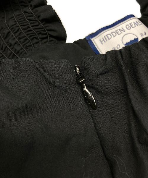 HIDDEN GEMS（ハイデンジェムス）HIDDEN GEMS (ハイデンジェムス) フリルキャミソールワンピース ブラック サイズ:sの古着・服飾アイテム
