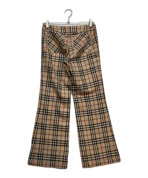 BURBERRY BLUE LABEL（バーバリー ブルー レーベル）BURBERRY BLUE LABEL (バーバリー ブルー レーベル) ノバチェックフレアパンツ ベージュ サイズ:Mの古着・服飾アイテム