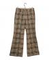 BURBERRY BLUE LABEL（バーバリー ブルー レーベル）の古着「ノバチェックフレアパンツ」｜ベージュ