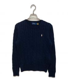 POLO RALPH LAUREN（ポロ・ラルフローレン）の古着「ケーブルニット」｜ネイビー